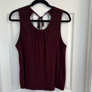 Banana Republic Maroon Sleeveless Blouse